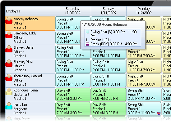 time schedule. a reason onto the Schedule